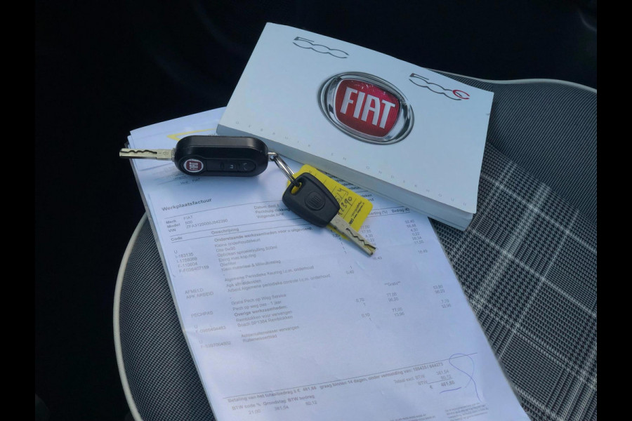 Fiat 500 0.9 TwinAir Turbo Automaat | Panoramadak, Navi, Cruise, Airco, DAB, 15'' LMV | NAP |