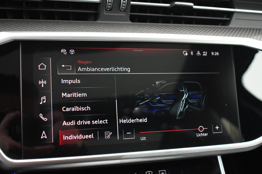 Audi RS6 Avant 4.0 TFSI quattro Dyn+ B&O-high Carbon Pano Ceramic HUD Alc-hemel Softclose Stoelvent Audi RS6 Avant 4.0 TFSI quattro Dyn+ B&O-high Carbon Pano Ceramic HUD Alc-hemel Softclose Stoelvent