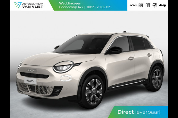 Fiat 600 1.2 Hybrid 110pk La Prima | Clima | Adapt. Cruise | Camera | BSM | 18" | Stoelverwarming | Apple Carplay | Elektr. A-Klep
