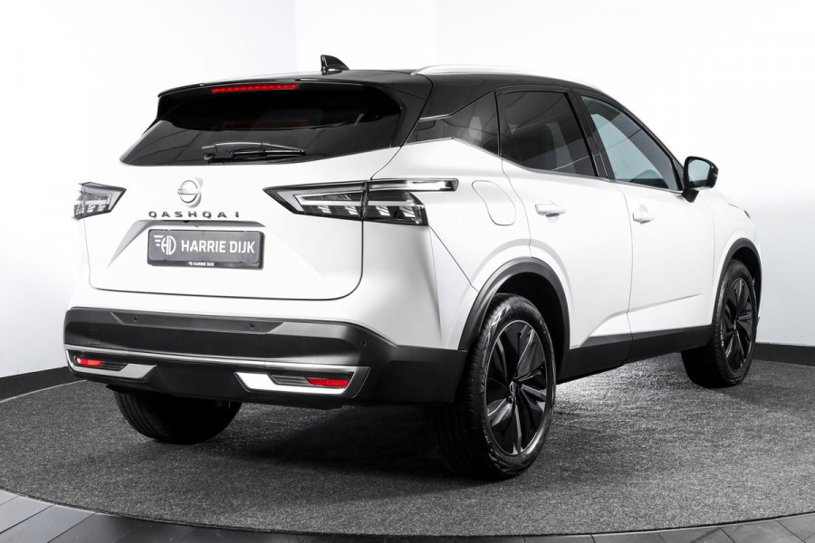 Nissan QASHQAI 1.3 MHEV Xtronic Tekna 158 PK - Automaat | Pano | Winterpakket | Elek. Stoel | Dig. Cockpit | Adapt. Cruise | Head-Up | 360 Camera | NAV + App. Connect | ECC | Elek Klep | LM 19" | 3206