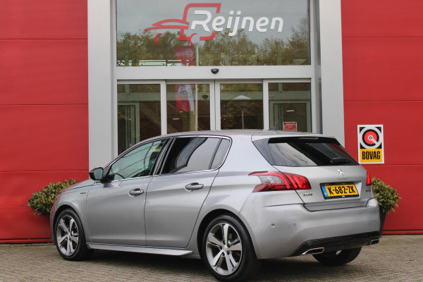 Peugeot 308 1.2 130PK GT-LINE | MASSAGE STOELEN | NAVIGATIE | APPLE CARPLAY/ANDROID AUTO | 17" LICHTMETALEN VELGEN | ALL SEASON BANDEN | FULL LED KOPLAMPEN | DAB+ RADIO | CLIMATE CONTROL | STOEL VERWARMING | CRUISE CONTROL | KEYLESS ENTRY/START | DODEHOEK BEWAKING | ACHTERUITRIJ CAMERA | PARKEERSENSOREN VOOR EN ACHTER |