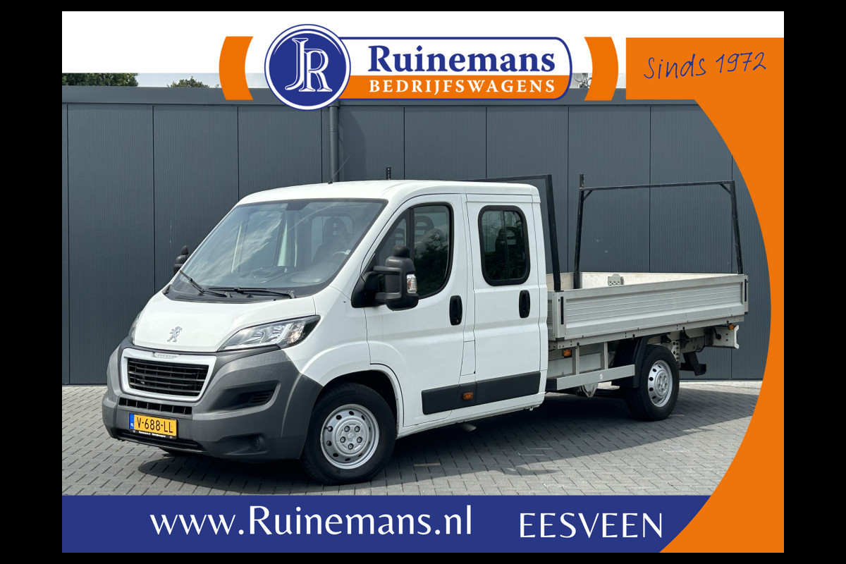 Peugeot Boxer 2.0 164 PK EURO 6 / PICK UP / OPEN LAADBAK / 49.917KM !! / 1e EIG. / 7-PERS DUBBELE CABINE / TREKHAAK / AIRCO / BLUETOOTH