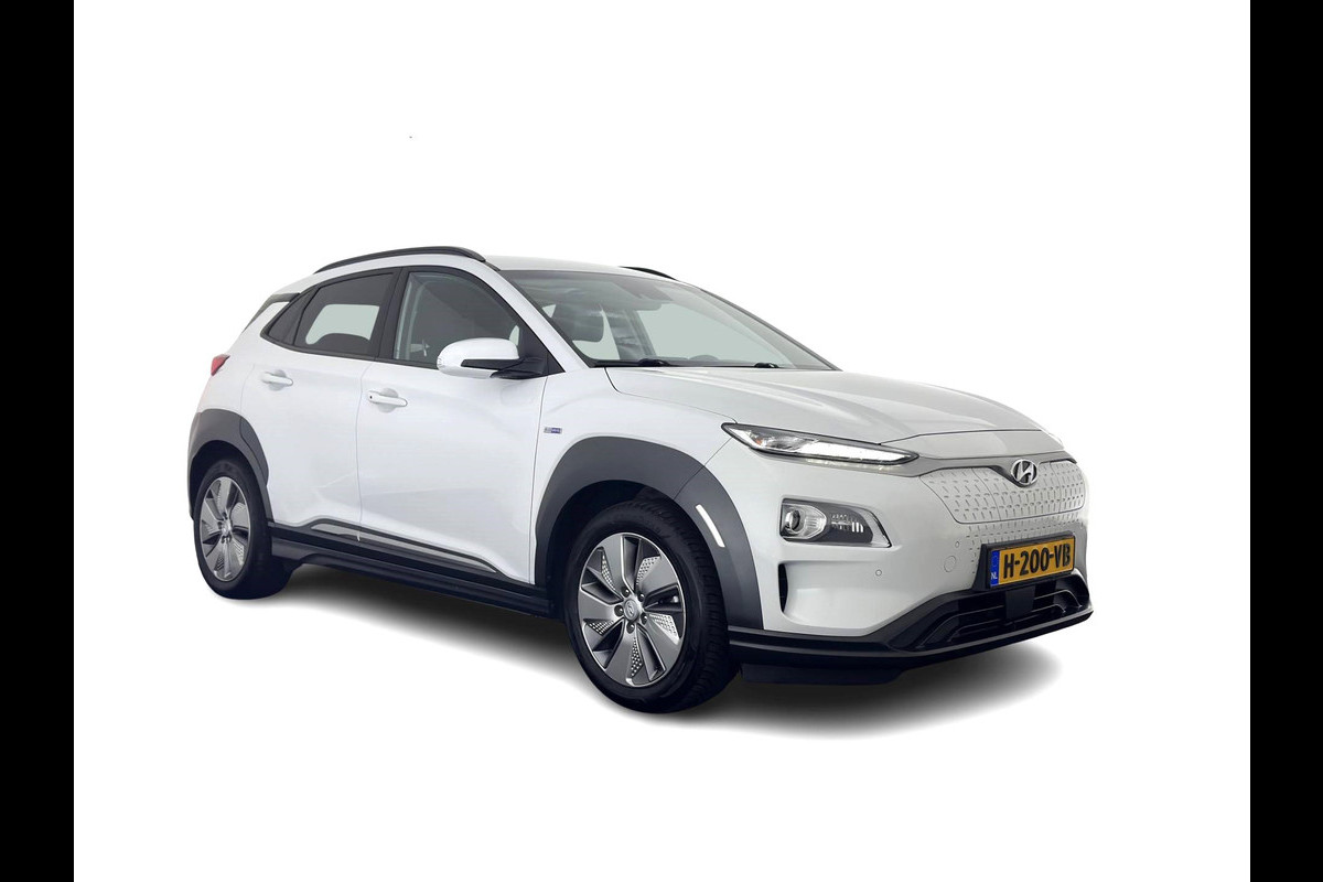 Hyundai Kona EV Premium 64 kWh {SOH-100%} [ 3-Fase ] (INCL.BTW) *LEATHER | KRELL-AUDIO | HEAD-UP | FULL-LED | NAVI-FULLMAP | DAB | ADAPT.CRUISE | KEYLESS | CAMERA | BLIND-SPOT | LANE-ASSIST | DIGI-COCKPIT | COMFORT-SEATS | TOWBAR | 17''ALU*