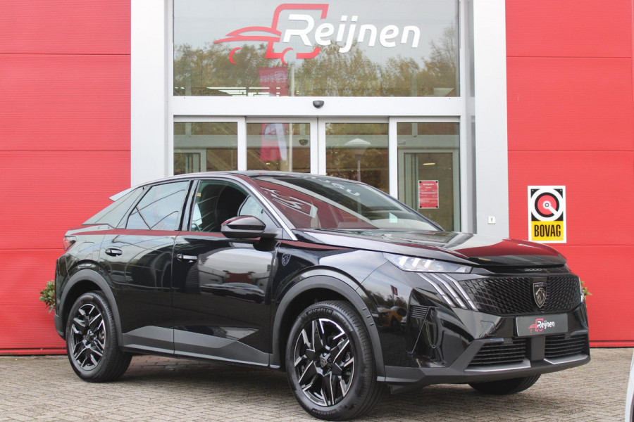 Peugeot 3008 1.2 Hybrid 145PK GT | ELEKTRISCH BEDIENBARE ACHTERKLEP | NAVIGATIE | DRAADLOZE APPLE CARPLAY/ANDROID AUTO | SFEER VERLICHTING | ACHTERUITRIJ CAMERA | PARKEERSENSOREN VOOR EN ACHTER | FULL LED KOPLAMPEN | KEYLESS ENTRY/START | ADAPTIVE CRUISE CONTROL | STOEL/STUUR VERWARMING | LICHTMETALEN VELGEN 19" | DAB+ RADIO |