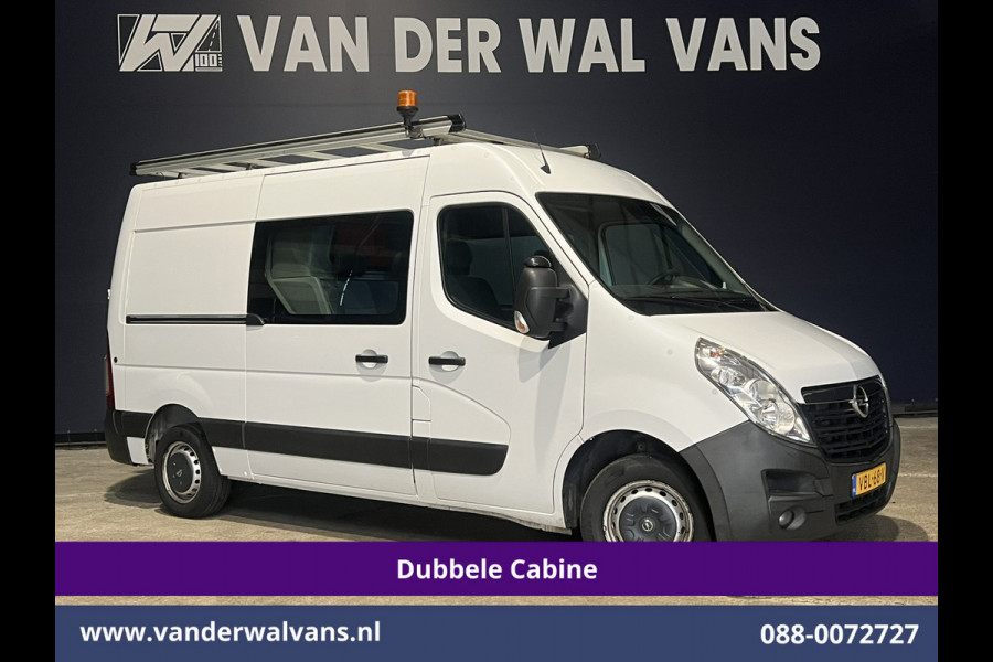 Opel Movano 2.3 Turbo 146pk L2H2 Dubbele cabine Euro6 Airco | Imperiaal | Omvormer | 2500kg Trekhaak Navigatie, Camera, Cruisecontrol, Parkeersensoren, 5-zits