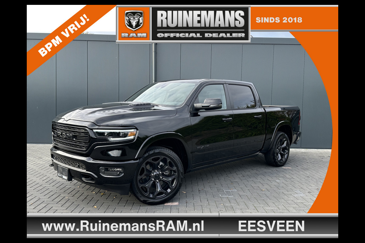 Dodge Ram 1500 5.7 V8 HEMI 400 PK / LIMITED NIGHT / HEADUP / RIJKLAAR INCL LPG-G3 / BPM VRIJ / LUCHTVERING / ADAPTIVE CRUISE / 22 INCH / L Dodge Ram 1500 5.7 V8 HEMI 400 PK / LIMITED NIGHT / HEADUP / RIJKLAAR INCL LPG-G3 / BPM VRIJ / LUCHTVERING / ADAPTIVE CRUISE / 22 INCH / L