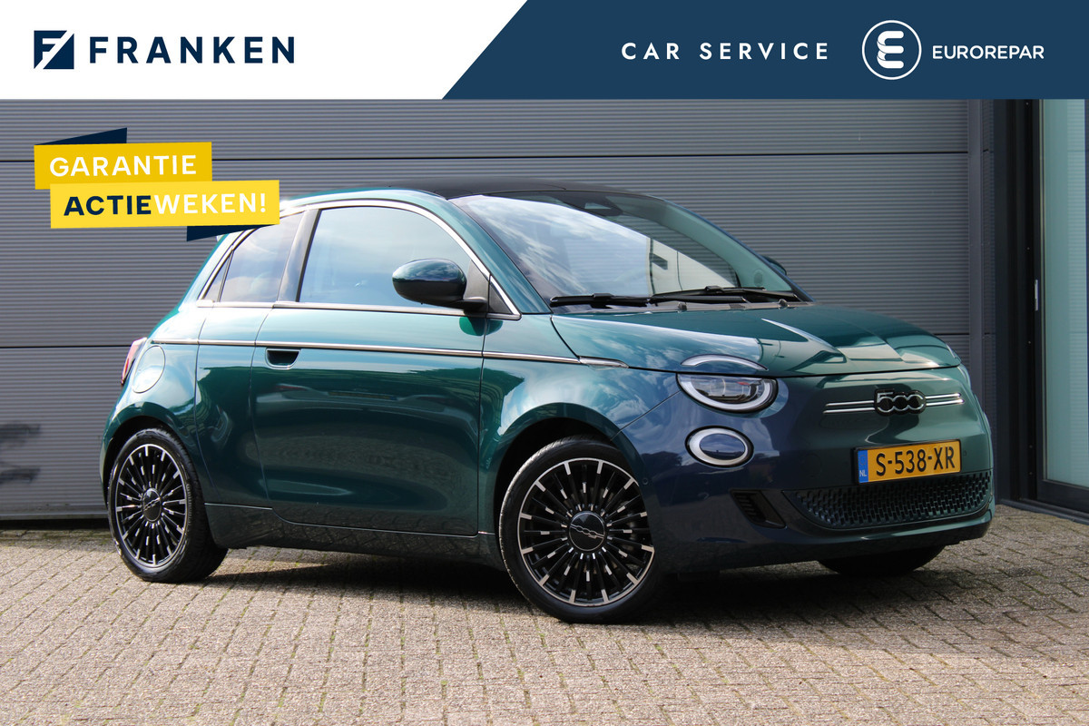 Fiat 500 3+1 La Prima 42 kWh | Leder | Camera | BLIS | Navigatie | Carplay Fiat 500 3+1 La Prima 42 kWh | Leder | Camera | BLIS | Navigatie | Carplay