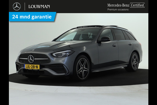 Mercedes-Benz C-Klasse Estate 300 e AMG Plug-In Hybride AMG Line | Night Pakket | Trekhaak | Panorama Schuif-Kanteldak | Memory Voorstoelen. Inclusief 24 maanden Mercedes-Benz Certified garantie voor Europa. Mercedes-Benz C-Klasse Estate 300 e AMG Plug-In Hybride AMG Line | Night Pakket | Trekhaak | Panorama Schuif-Kanteldak | Memory Voorstoelen. Inclusief 24 maanden Mercedes-Benz Certified garantie voor Europa.