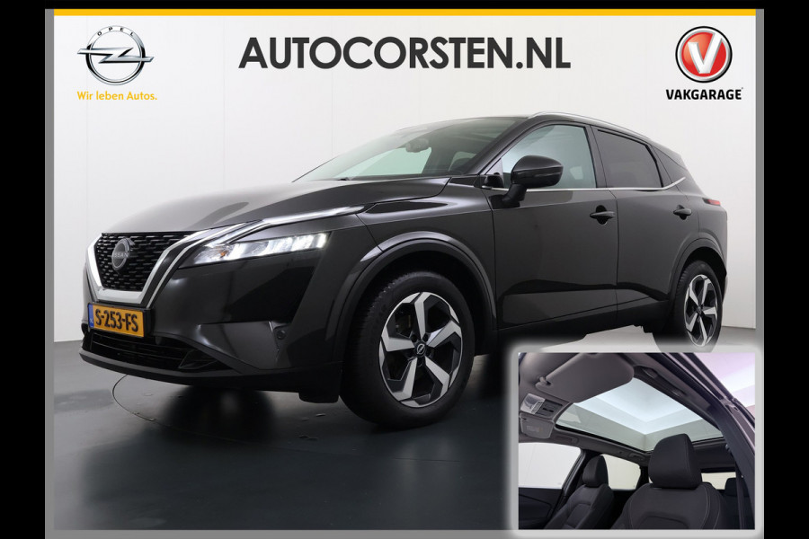 Nissan QASHQAI AUT T 158PK MHEV N-Connecta Pano-dak 360°Camera Adaptieve Cruise Hybrid Apple Carplay Android Auto Navi Ecc Pdc DAB Lmv Led Bluetooth Privacy Glas Wifi Xtronic N-Connecta Origineel Nederlandse Auto Nieuwprijs van €44.540,-