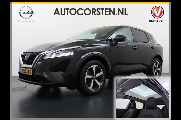 Nissan QASHQAI AUT T 158PK MHEV N-Connecta Pano-dak 360°Camera Adaptieve Cruise Hybrid Apple Carplay Android Auto Navi Ecc Pdc DAB Lmv Led Bluetooth Privacy Glas Wifi Xtronic N-Connecta Origineel Nederlandse Auto Nieuwprijs van €44.540,-
