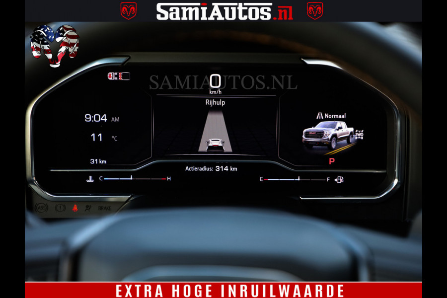 GMC Sierra AT4 6.2 V8 | Alle opties | VIRTUAL COCKPIT | DC | RAM DEALER NEDERLAND | Dubbele Cabine met Royale 5 Zitplaatsen | BPM vrij | Nu Leverbaar uit Voorraad | Voorraad Nr 238919 |