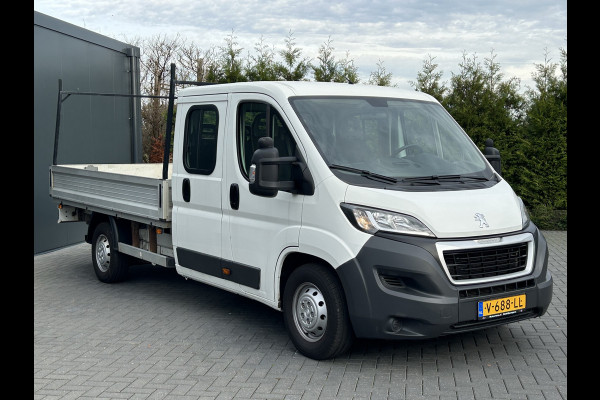 Peugeot Boxer 2.0 164 PK EURO 6 / PICK UP / OPEN LAADBAK / 49.917KM !! / 1e EIG. / 7-PERS DUBBELE CABINE / TREKHAAK / AIRCO / BLUETOOTH