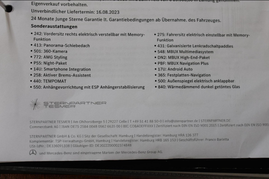 Mercedes-Benz A-Klasse 250 e AMG *Pano*Night*360 Camera*Elek. Stoelen*