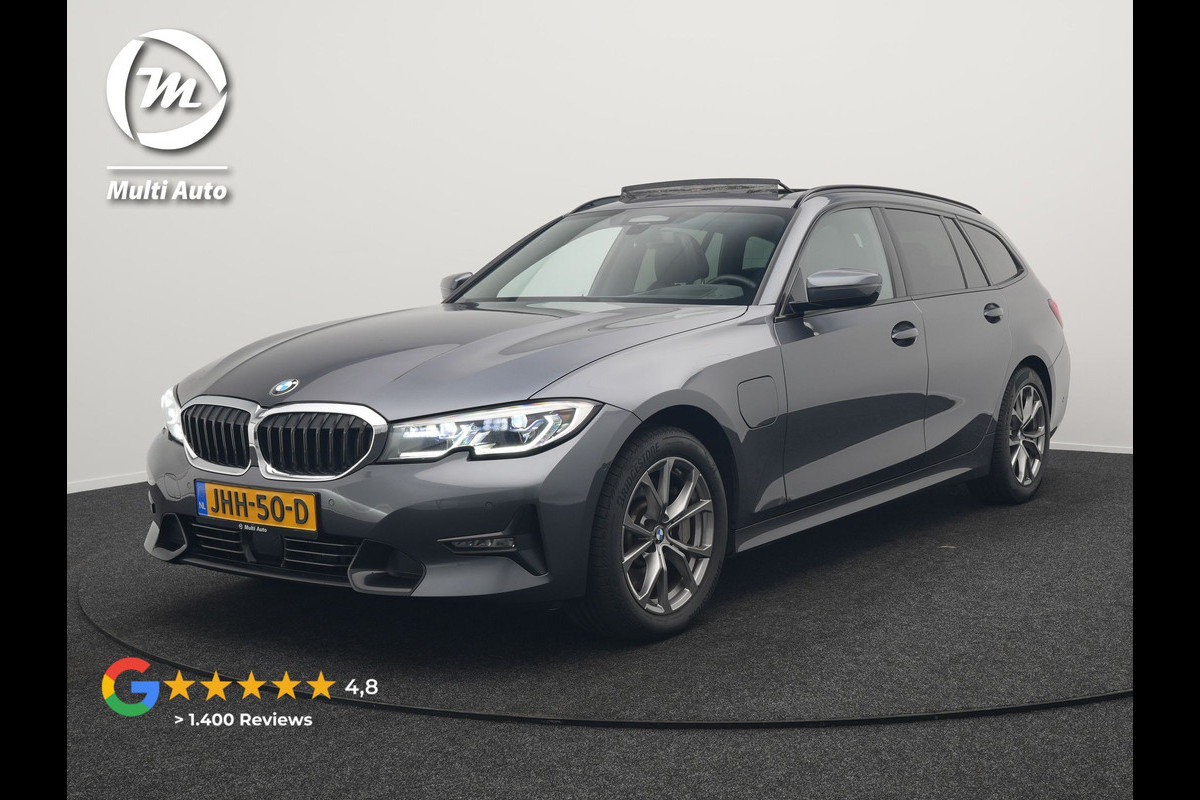 BMW 3 Serie Touring 330e xDrive Sportline Plug In Hybrid 293pk Dealer O.H. PHEV | Panodak | Head Up | Adaptive Cruise | Laser LED | Harman & Kardon | Lederen Sportstoelen Memory & Verwarmd | Sfeerverlichting | Virtual | Navigatie |
