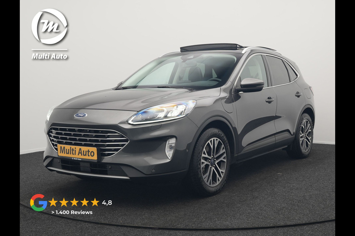 Ford Kuga 2.5 Titanium Plug In Hybrid 225pk Dealer O.H. PHEV | Panodak | Trekhaak Afneembaar | Adaptive Cruise | 360 Camera | Bang&Olufsen | Sportstoelen & Stuur Verwarmd | Keyless | Blis | Navigatie | DAB |
