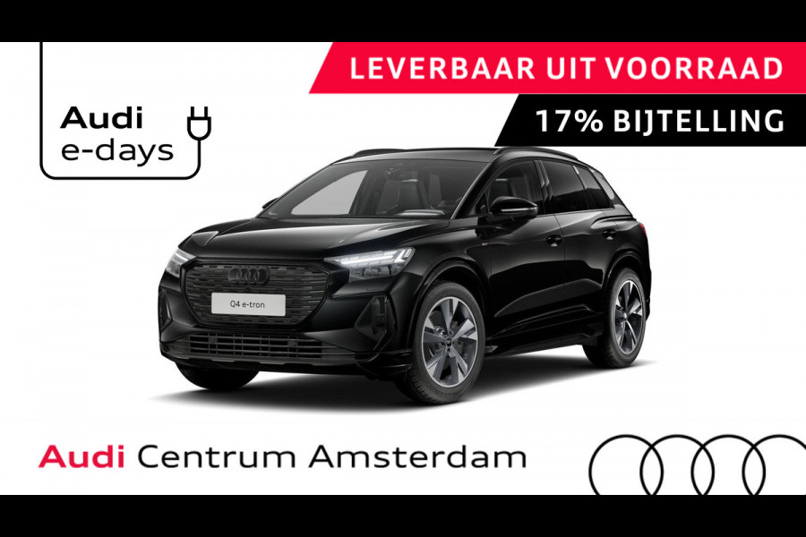 Audi Q4 e-tron 40 S edition 63 kWh 204pk | Achteruitrijcamera | Comfortpakket | Assistentiepakket plus | Optiekpakket zwart plus | Privacy glas | Adaptive cruise control |