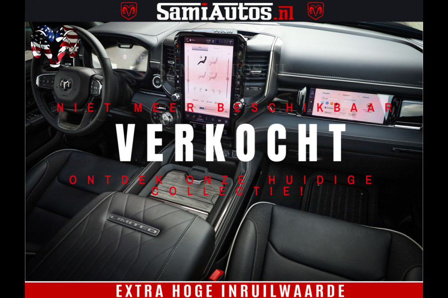 Dodge Ram 1500 Limited Night High Output 540HP 706Nm | Massage + Full Option | De Meest Luxe en Volle Pick-Up in zijn Klasse | Comfortabele Dubbele Cabine met Royale 5 Zitplaatsen | BPM vrij | Nu Leverbaar uit Voorraad | Voorraad Nr 2293 - 7688