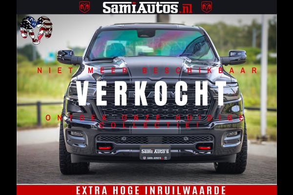 Dodge Ram 1500 Limited Night High Output 540HP 706Nm | Massage + Full Option | De Meest Luxe en Volle Pick-Up in zijn Klasse | Comfortabele Dubbele Cabine met Royale 5 Zitplaatsen | BPM vrij | Nu Leverbaar uit Voorraad | Voorraad Nr 2293 - 7688