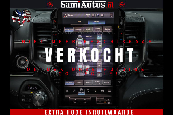 Dodge Ram 1500 Limited Night High Output 540HP 706Nm | Massage + Full Option | De Meest Luxe en Volle Pick-Up in zijn Klasse | Comfortabele Dubbele Cabine met Royale 5 Zitplaatsen | BPM vrij | Nu Leverbaar uit Voorraad | Voorraad Nr 2293 - 7688