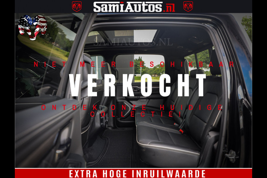 Dodge Ram 1500 Limited Night High Output 540HP 706Nm | Massage + Full Option | De Meest Luxe en Volle Pick-Up in zijn Klasse | Comfortabele Dubbele Cabine met Royale 5 Zitplaatsen | BPM vrij | Nu Leverbaar uit Voorraad | Voorraad Nr 2293 - 7688