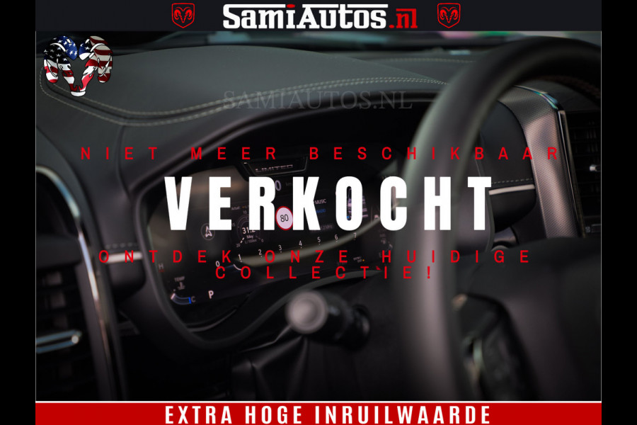 Dodge Ram 1500 Limited Night High Output 540HP 706Nm | Massage + Full Option | De Meest Luxe en Volle Pick-Up in zijn Klasse | Comfortabele Dubbele Cabine met Royale 5 Zitplaatsen | BPM vrij | Nu Leverbaar uit Voorraad | Voorraad Nr 2293 - 7688