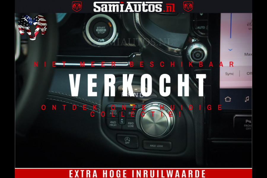 Dodge Ram 1500 Limited Night High Output 540HP 706Nm | Massage + Full Option | De Meest Luxe en Volle Pick-Up in zijn Klasse | Comfortabele Dubbele Cabine met Royale 5 Zitplaatsen | BPM vrij | Nu Leverbaar uit Voorraad | Voorraad Nr 2293 - 7688