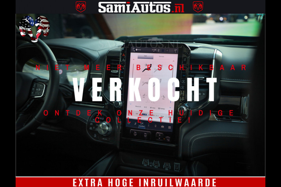 Dodge Ram 1500 Limited Night High Output 540HP 706Nm | Massage + Full Option | De Meest Luxe en Volle Pick-Up in zijn Klasse | Comfortabele Dubbele Cabine met Royale 5 Zitplaatsen | BPM vrij | Nu Leverbaar uit Voorraad | Voorraad Nr 2293 - 7688