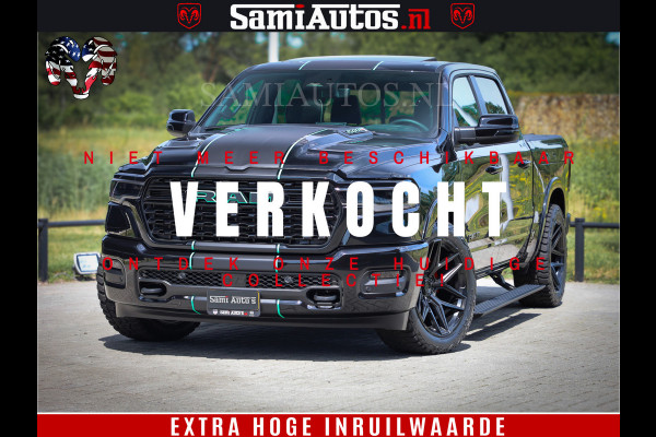 Dodge Ram 1500 Limited Night High Output 540HP 706Nm | Massage + Full Option | De Meest Luxe en Volle Pick-Up in zijn Klasse | Comfortabele Dubbele Cabine met Royale 5 Zitplaatsen | BPM vrij | Nu Leverbaar uit Voorraad | Voorraad Nr 2350 - 5181
