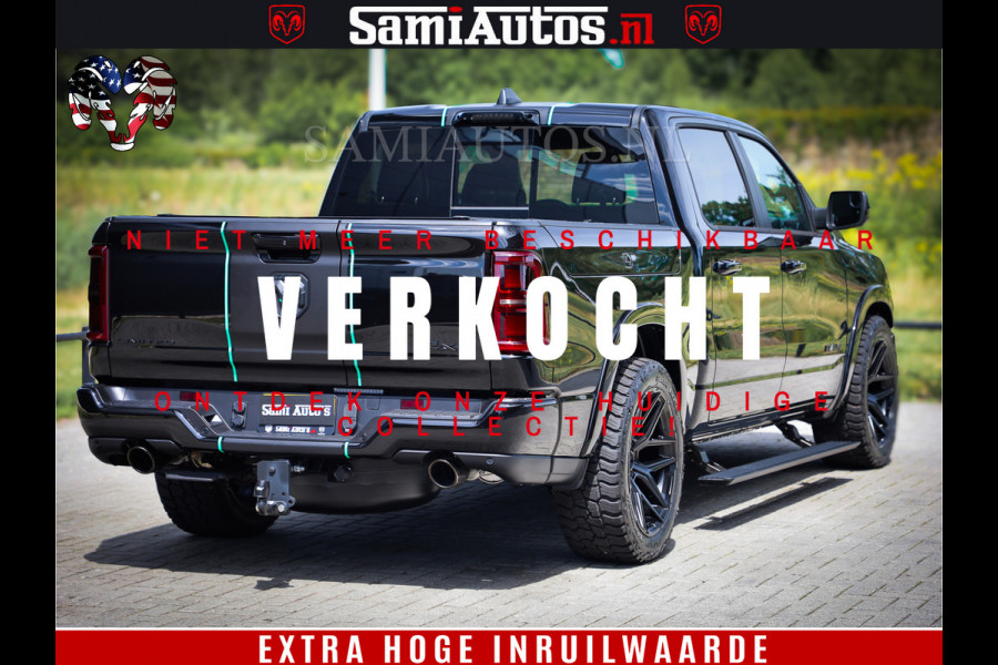 Dodge Ram 1500 Limited Night High Output 540HP 706Nm | Massage + Full Option | De Meest Luxe en Volle Pick-Up in zijn Klasse | Comfortabele Dubbele Cabine met Royale 5 Zitplaatsen | BPM vrij | Nu Leverbaar uit Voorraad | Voorraad Nr 2350 - 5181