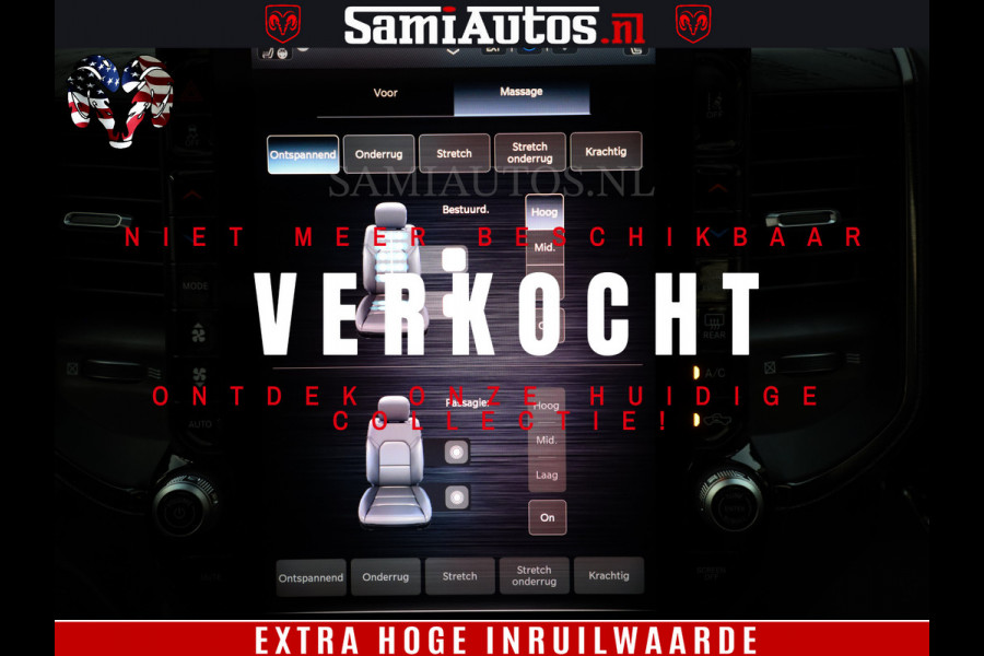 Dodge Ram 1500 Limited Night High Output 540HP 706Nm | Massage + Full Option | De Meest Luxe en Volle Pick-Up in zijn Klasse | Comfortabele Dubbele Cabine met Royale 5 Zitplaatsen | BPM vrij | Nu Leverbaar uit Voorraad | Voorraad Nr 2350 - 5181