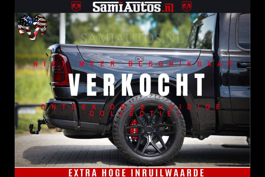 Dodge Ram 1500 Limited Night High Output 540HP 706Nm | Massage + Full Option | De Meest Luxe en Volle Pick-Up in zijn Klasse | Comfortabele Dubbele Cabine met Royale 5 Zitplaatsen | BPM vrij | Nu Leverbaar uit Voorraad | Voorraad Nr 2350 - 5181
