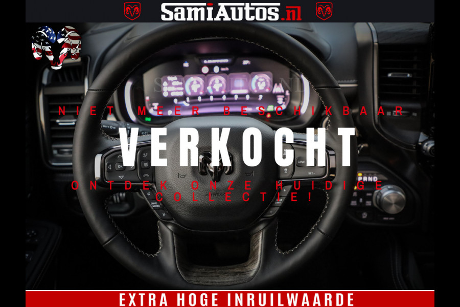 Dodge Ram 1500 Limited Night High Output 540HP 706Nm | Massage + Full Option | De Meest Luxe en Volle Pick-Up in zijn Klasse | Comfortabele Dubbele Cabine met Royale 5 Zitplaatsen | BPM vrij | Nu Leverbaar uit Voorraad | Voorraad Nr 2350 - 5181