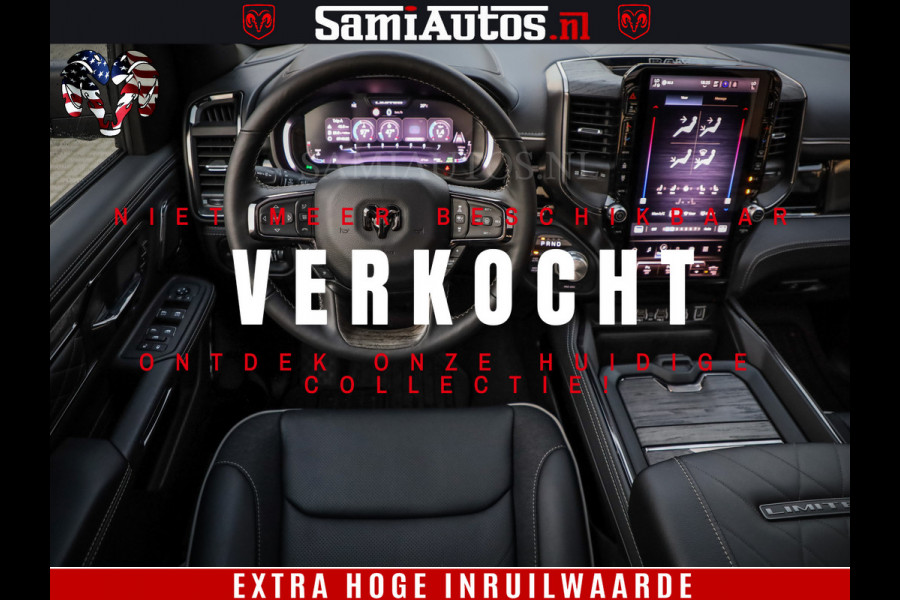 Dodge Ram 1500 Limited Night High Output 540HP 706Nm | Massage + Full Option | De Meest Luxe en Volle Pick-Up in zijn Klasse | Comfortabele Dubbele Cabine met Royale 5 Zitplaatsen | BPM vrij | Nu Leverbaar uit Voorraad | Voorraad Nr 2350 - 5181