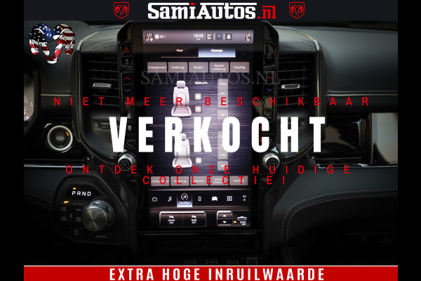 Dodge Ram 1500 Limited Night High Output 540HP 706Nm | Massage + Full Option | De Meest Luxe en Volle Pick-Up in zijn Klasse | Comfortabele Dubbele Cabine met Royale 5 Zitplaatsen | BPM vrij | Nu Leverbaar uit Voorraad | Voorraad Nr 2350 - 5181