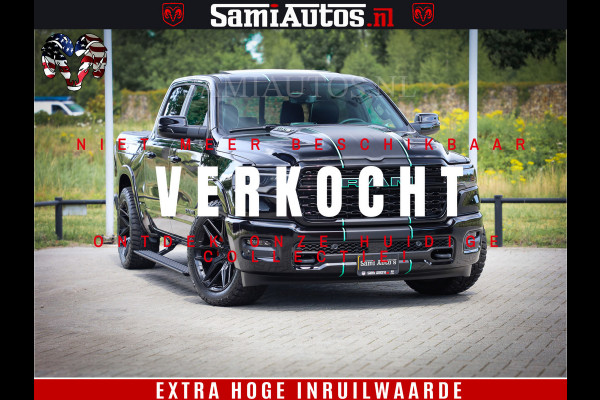 Dodge Ram 1500 Limited Night High Output 540HP 706Nm | Massage + Full Option | De Meest Luxe en Volle Pick-Up in zijn Klasse | Comfortabele Dubbele Cabine met Royale 5 Zitplaatsen | BPM vrij | Nu Leverbaar uit Voorraad | Voorraad Nr 2350 - 5181