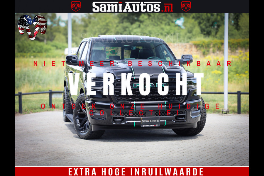Dodge Ram 1500 Limited Night High Output 540HP 706Nm | Massage + Full Option | De Meest Luxe en Volle Pick-Up in zijn Klasse | Comfortabele Dubbele Cabine met Royale 5 Zitplaatsen | BPM vrij | Nu Leverbaar uit Voorraad | Voorraad Nr 2350 - 5181