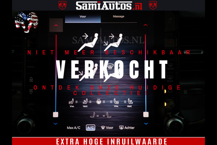 Dodge Ram 1500 Limited Night High Output 540HP 706Nm | Massage + Full Option | De Meest Luxe en Volle Pick-Up in zijn Klasse | Comfortabele Dubbele Cabine met Royale 5 Zitplaatsen | BPM vrij | Nu Leverbaar uit Voorraad | Voorraad Nr 2350 - 5181