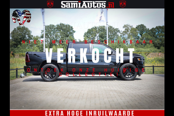 Dodge Ram 1500 Limited Night High Output 540HP 706Nm | Massage + Full Option | De Meest Luxe en Volle Pick-Up in zijn Klasse | Comfortabele Dubbele Cabine met Royale 5 Zitplaatsen | BPM vrij | Nu Leverbaar uit Voorraad | Voorraad Nr 2350 - 5181