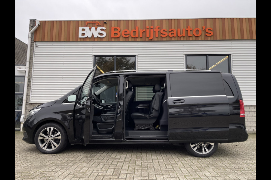 Mercedes-Benz V-Klasse 250d 190pk automaat Lang L2H1 DC 5 persoons Avantgarde / vaste prijs rijklaar € 39.950 marge / lease vanaf € 652 / zwart leer / electrische schuifdeuren / zwart metallic / burmester