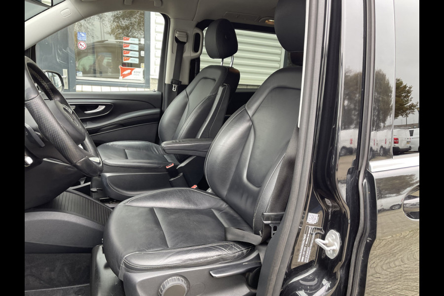 Mercedes-Benz V-Klasse 250d 190pk automaat Lang L2H1 DC 5 persoons Avantgarde / vaste prijs rijklaar € 39.950 marge / lease vanaf € 652 / zwart leer / electrische schuifdeuren / zwart metallic / burmester