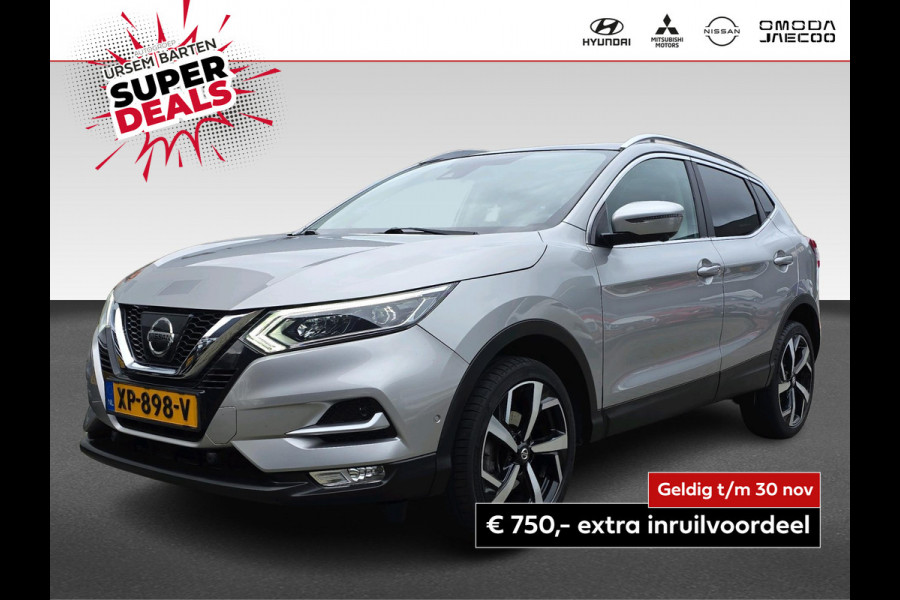 Nissan QASHQAI 1.2 Tekna | halfleder | panoramadak | stoelverwarming | LED | 19" velgen |