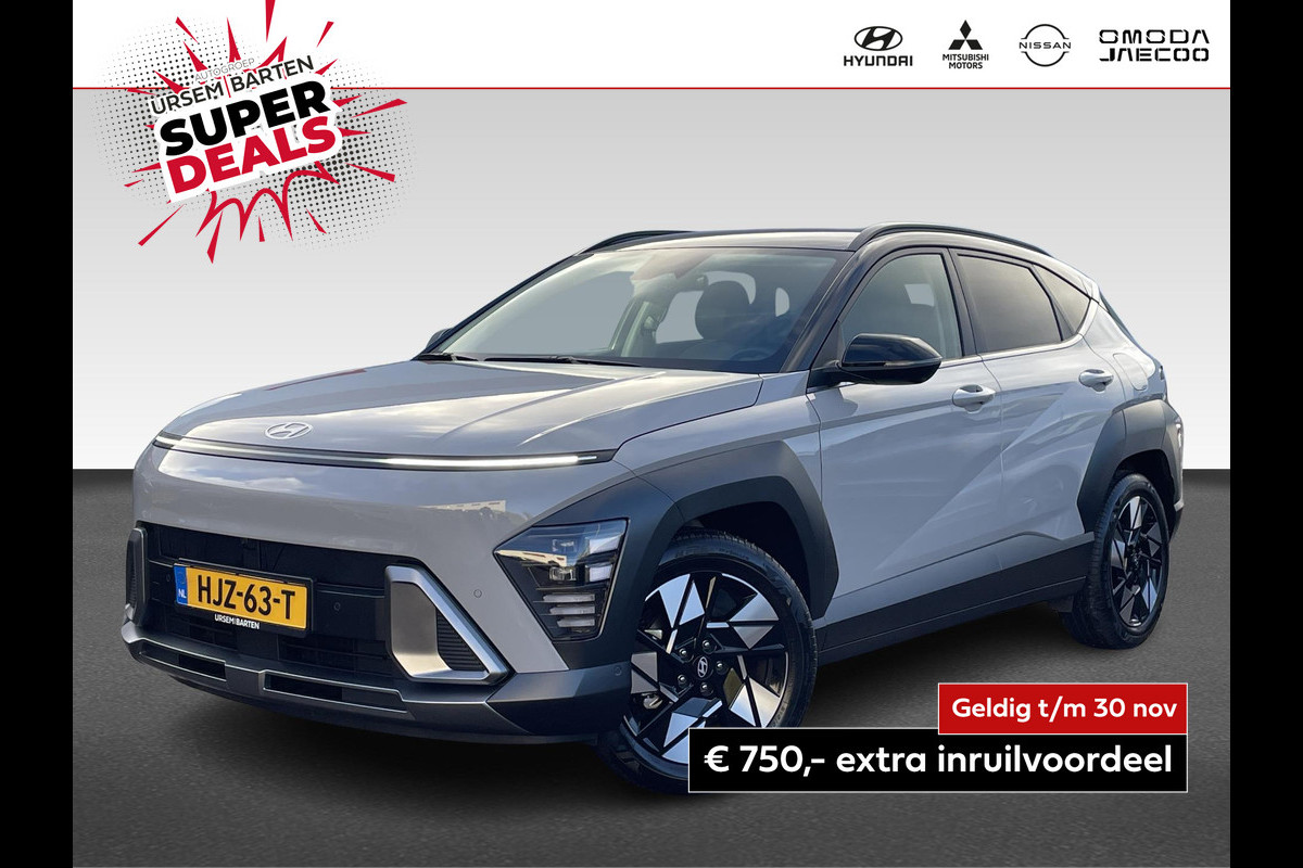 Hyundai Kona 1.6 GDI HEV Premium | Leder | Stuur-stoelverwarming | Navigatie