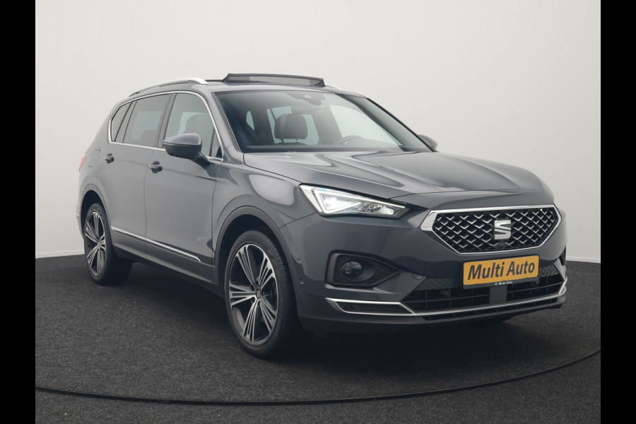 Seat Tarraco 1.4 TSI e-Hybrid Xcellence Plug In Hybrid 245pk Dealer O.H PHEV | Trekhaak Af Fabriek | Panodak | Adaptive Cruise | 360 Camera | Lederen Sportstoelen Memory & Verwarmd | Apple Carplay | Virtual | Stuur Verwarmd | Blis | Navigatie | DAB | 20"L.M |