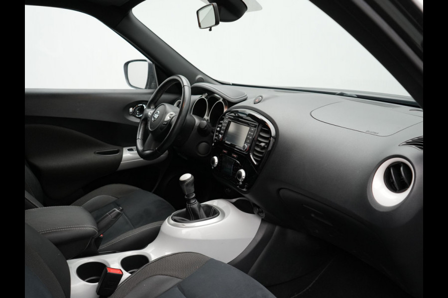 Nissan Juke 1.2 DIG-T S/S N-Vision 116pk Dealer O.H | Trekhaak Afneembaar | Alcantara Sportstoelen | 360 Camera | Lane Assist | Cruise Control | Keyless | Navigatie | Bluetooth | Climate Control | DAB |