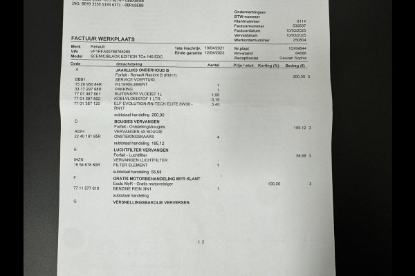 Renault Scénic 1.3 TCe Intens Automaat Adaptive cruise Clima Bose Apple / Android Trekhaak Camera v+a Parkeerhulp