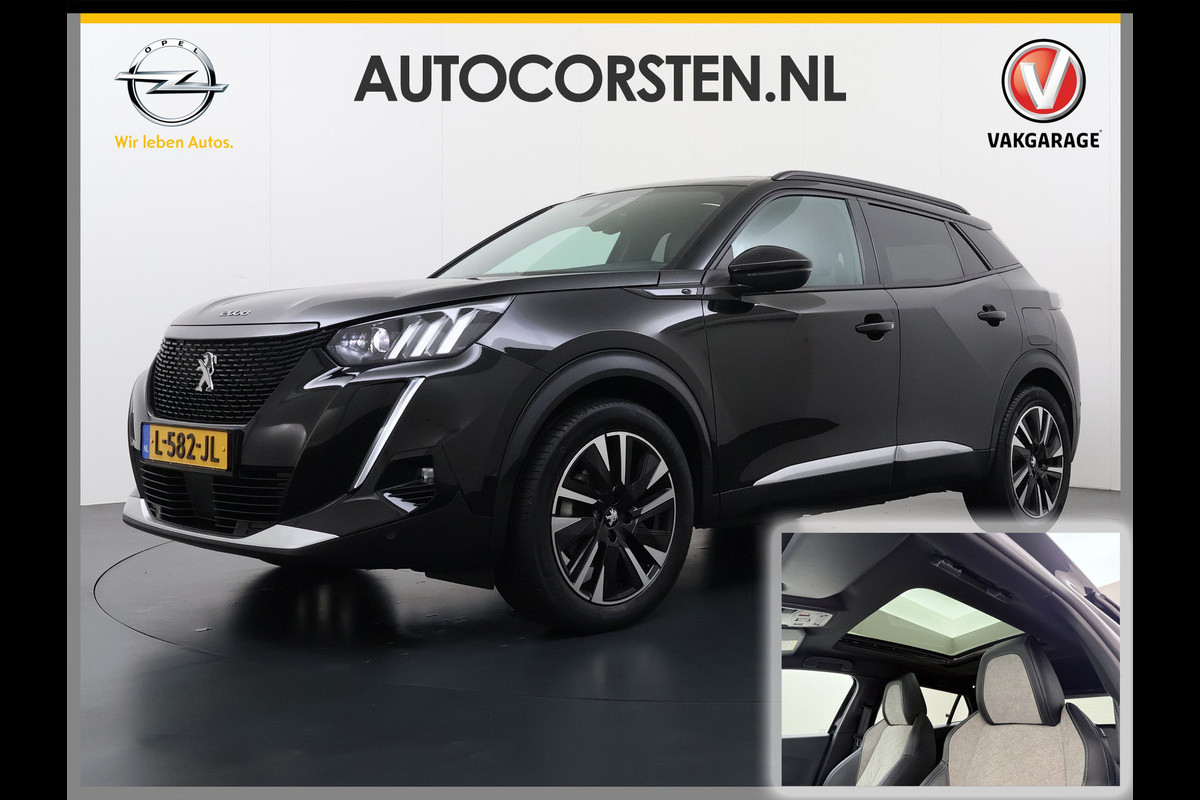 Peugeot e-2008 EV GT Pack 50kWh SOH 90% Pano-Dak+Schuifdak Apple Carplay Android Auto Navi Ecc Adap.Cruise 360°Camera Stoelverwarming Blindspot Privacy Glas Lmv 18" Lane Assist Keyless Bluetooth Pack Safety Plus 1e Eigenaar 100% Dealeronderhouden Origineel Nederlandse Auto
