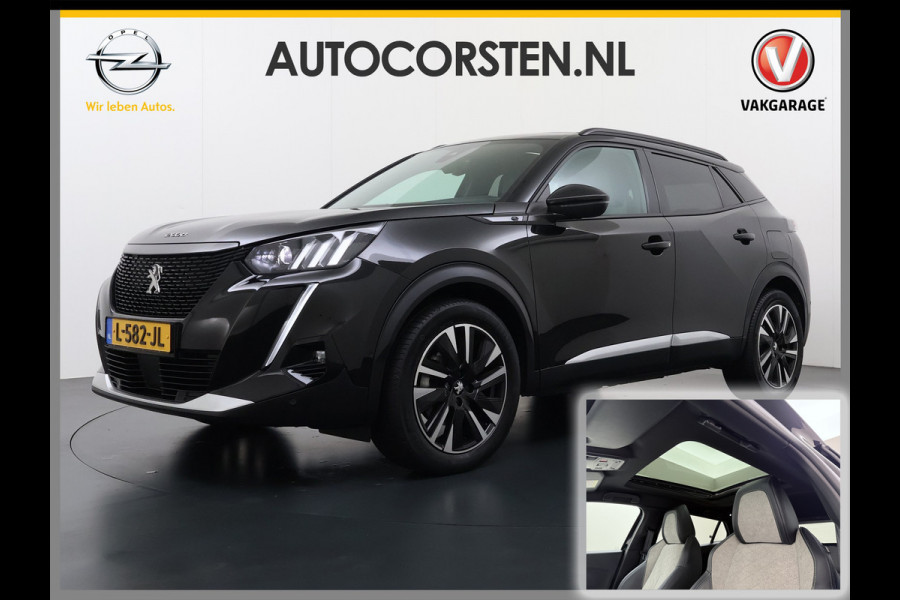 Peugeot e-2008 EV GT Pack 50kWh SOH 90% Pano-Dak+Schuifdak Apple Carplay Android Auto Navi Ecc Adap.Cruise 360°Camera Stoelverwarming Blindspot Privacy Glas Lmv 18" Lane Assist Keyless Bluetooth Pack Safety Plus 1e Eigenaar 100% Dealeronderhouden Origineel Nederlandse Auto
