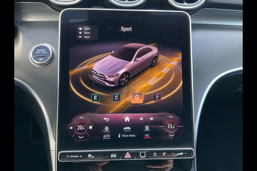 Mercedes-Benz C-Klasse 220 D AMG Line Stoel.electr.Verw Sfeerverl, Hybride Nieuwstaat Grafietgrijs metalliclak