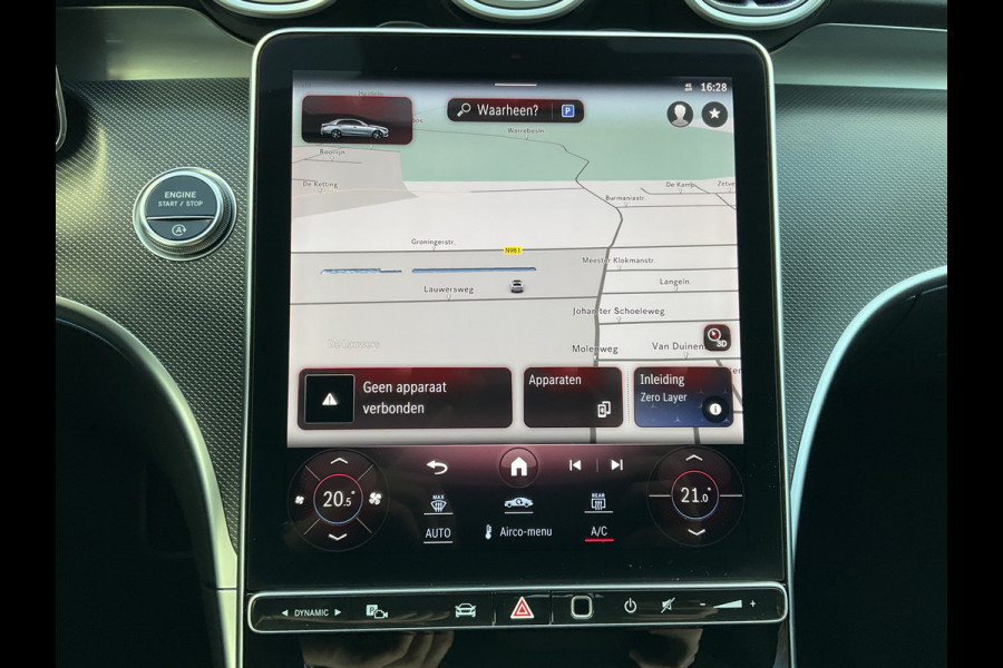 Mercedes-Benz C-Klasse 220 D AMG Line Stoel.electr.Verw Sfeerverl, Hybride Nieuwstaat Grafietgrijs metalliclak