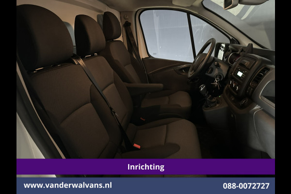 Renault Trafic 2.0 dCi 120pk L2H1 Inrichting Euro6 Airco | 2x zijdeur | Imperiaal | LED | Trekhaak | Cruisecontrol | Camera Parkeersensoren, Bijrijdersbank